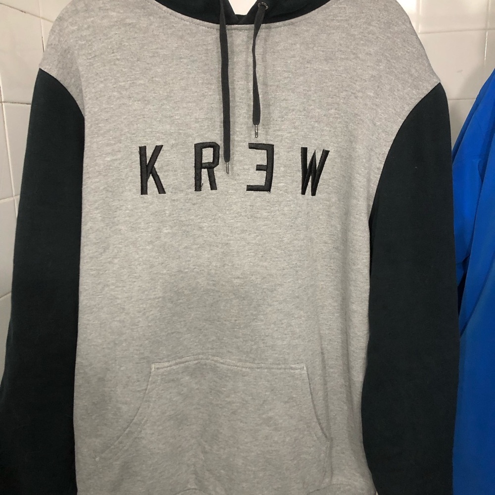 Krew Gray and Black Hoodie